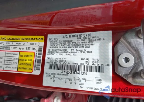 2019 Lincoln Mkz Reserve I из США, поврежденный, VIN 3LN6L5C9XKR611340